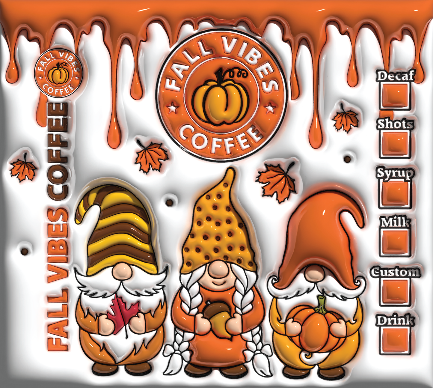 Fall Vibes Gnomes Tumbler
