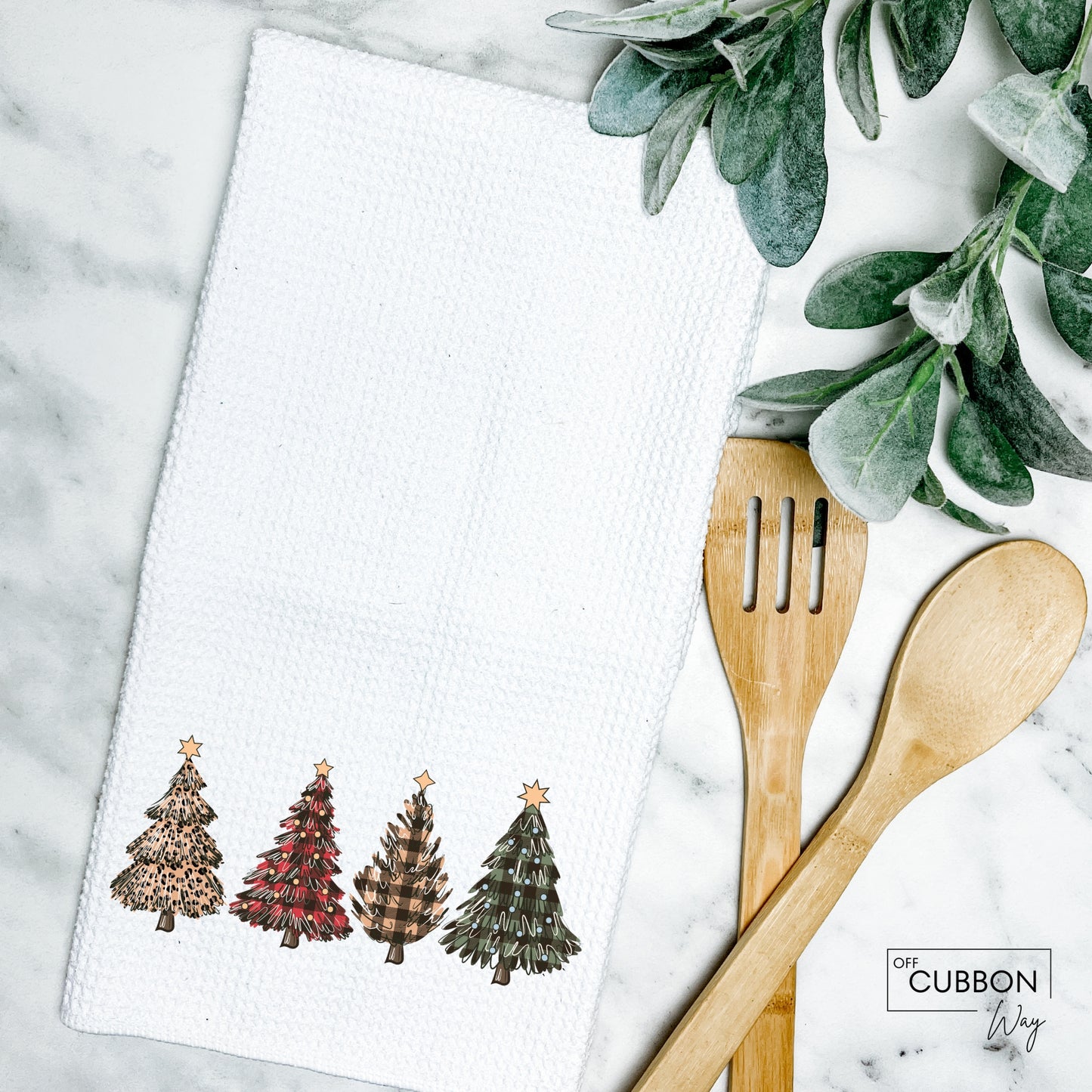 Christmas Trees Kitchen Tea Towel