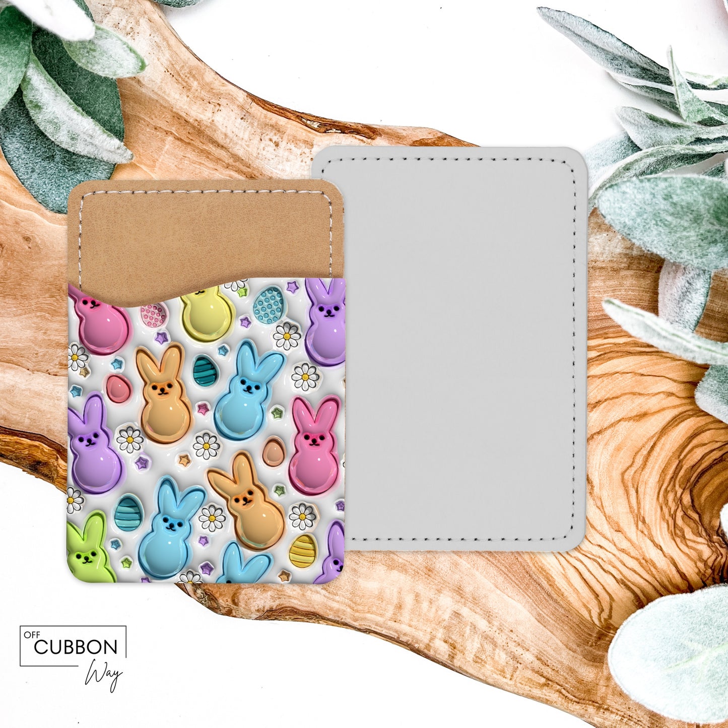 Easter Colorful Bunnies Card Caddy