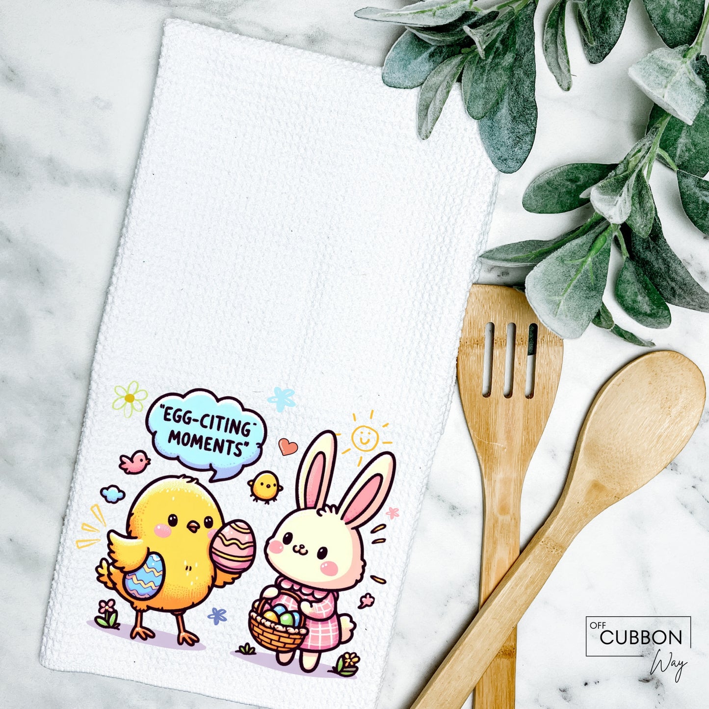 Egg-citing Moments Kitchen Tea Towel