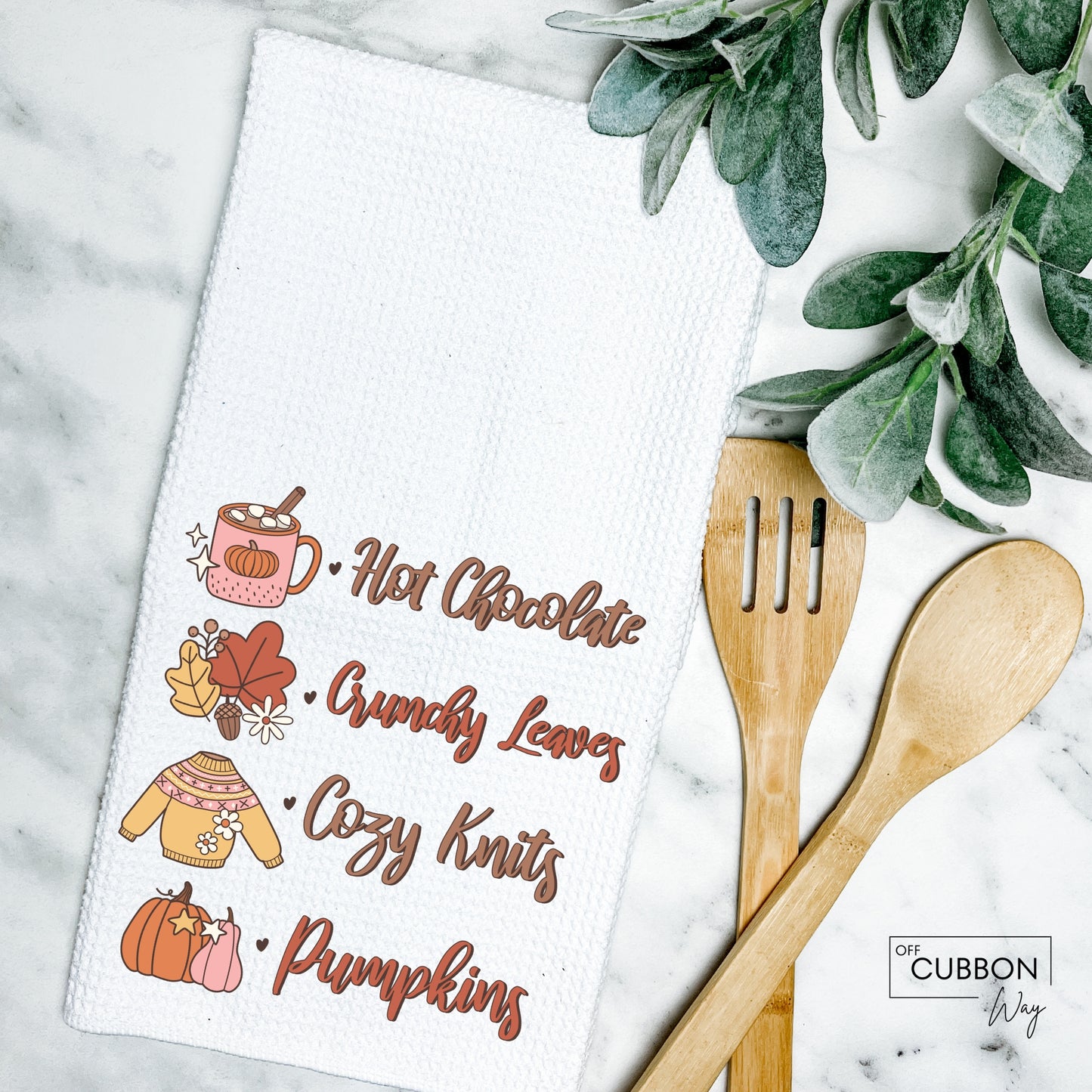 Hot Chocolate Kitchen Tea Towel