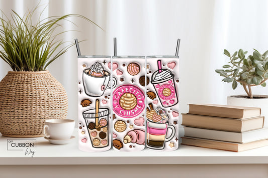 Pink Cafecito Y Chisme Tumbler