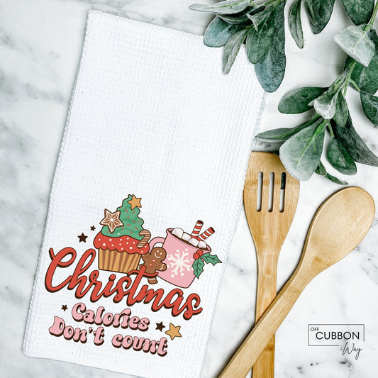 Christmas Calories Kitchen Tea Towel