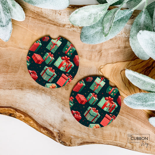 Christmas Presents Car Coasters