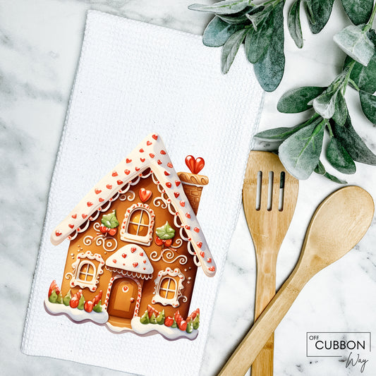 Gingerbread House Kitchen Tea Towel