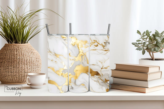 Gold Marble Tumbler