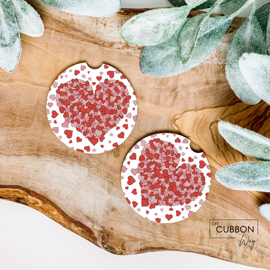 Floating Hearts Car Coasters