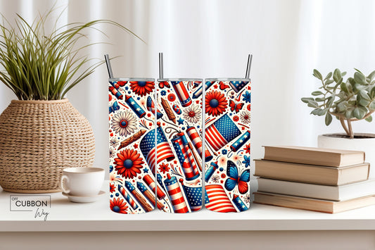 4th of July Fireworks Tumbler