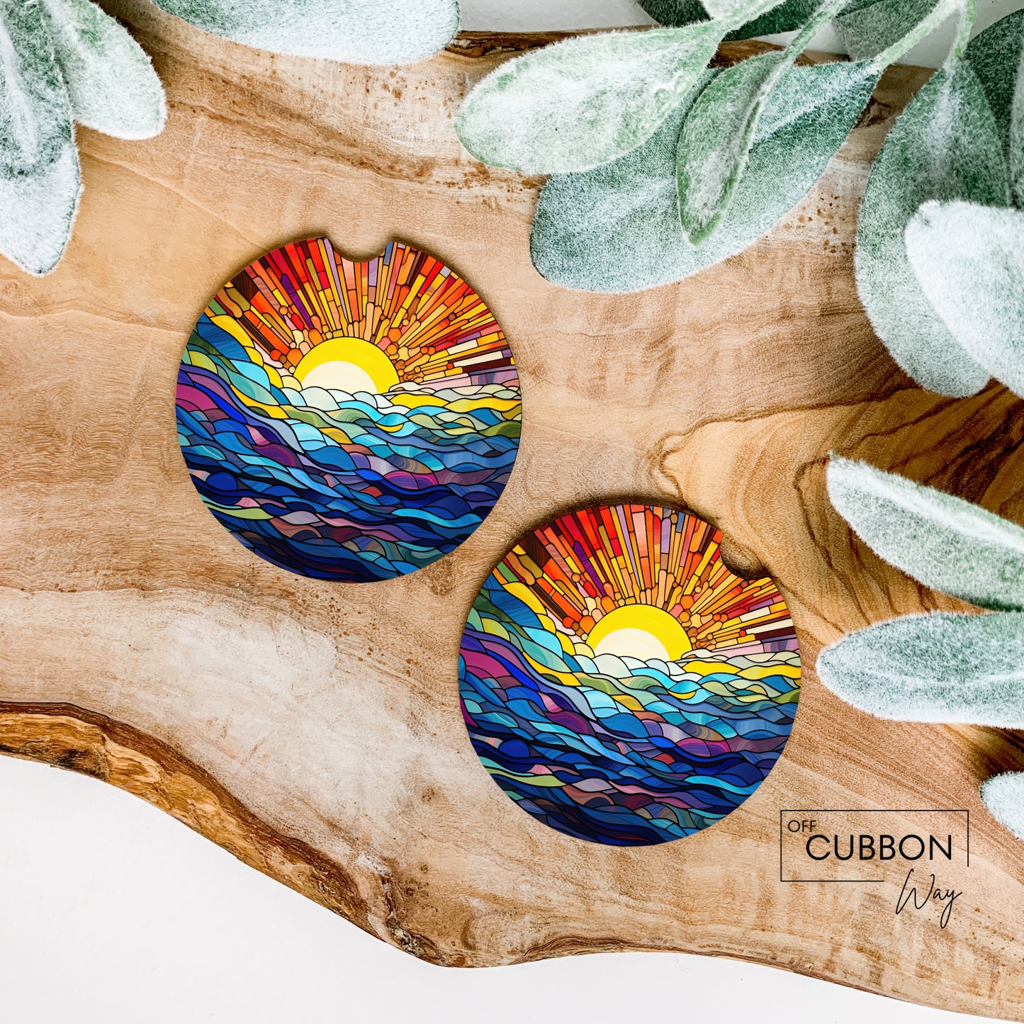 Ocean Sunrise Car Coasters