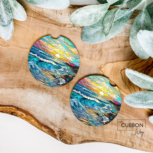Ocean Waves Car Coasters