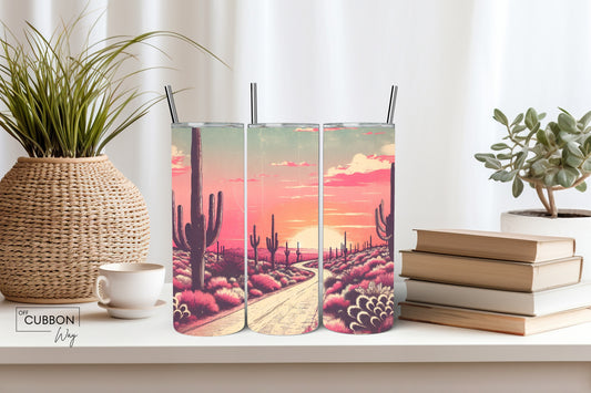 Pink Desert Sunset Tumbler