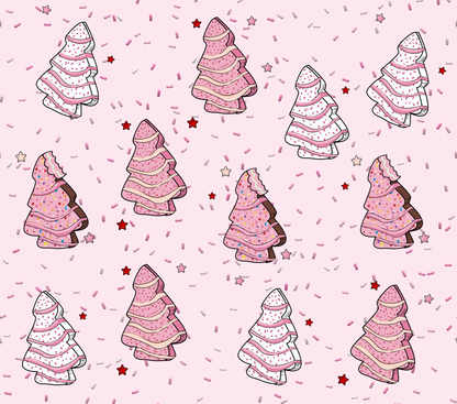 Pink Christmas Tree Cake Tumbler